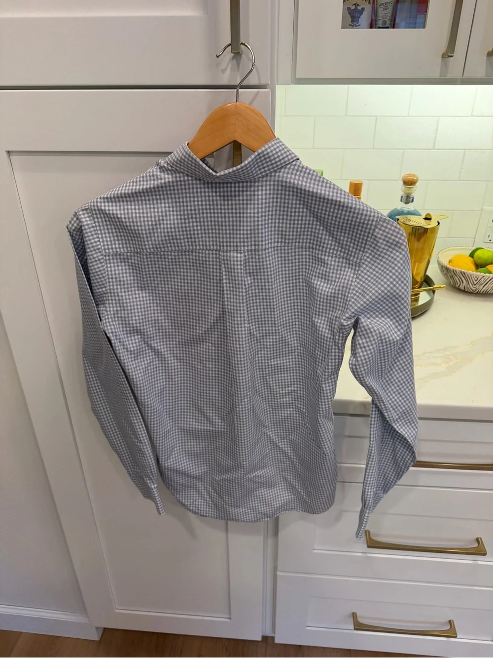 Brooks Brothers Boys' Light Blue Gingham Button-Down Shirt - Size M/Boys 12ish
